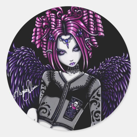 Natasha Pink Guardian Angel Stickers (Voorkant)