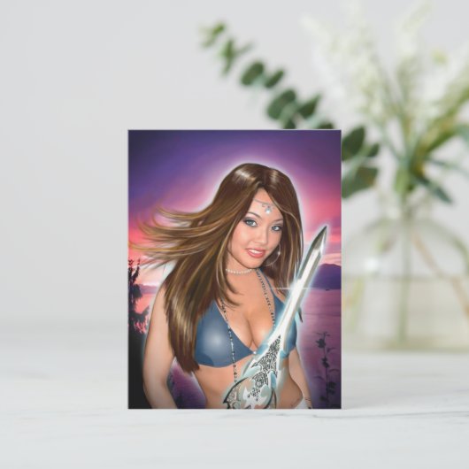 Natasha Portrait Briefkaart (Staand voorkant)