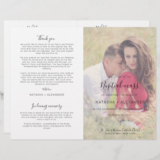 Natasha-programma voor de uitreiking van een katho (Voorkant / Achterkant)