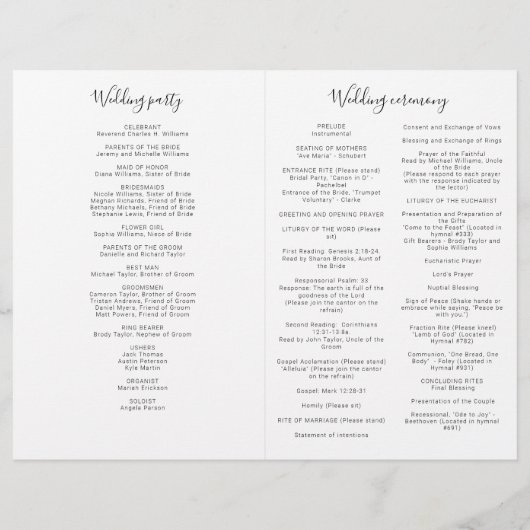 Natasha-programma voor de uitreiking van een katho (Achterkant)