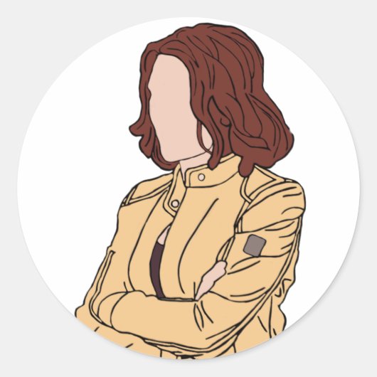 Natasha Romanoff Ronde Sticker (Voorkant)