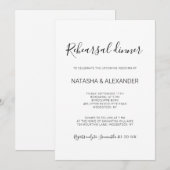 Natasha Rustic Black Calligraphy repetitie diner Kaart (Voorkant / Achterkant)