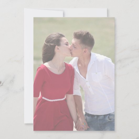 Natasha Rustic Calligraphy Photo Rehearsal Dinner Kaart (Achterkant)