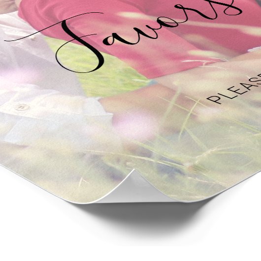 Natasha Rustic Script bevordert foto-bruiloft Poster (Hoek)