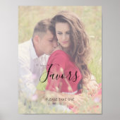 Natasha Rustic Script bevordert foto-bruiloft Poster (Voorkant)