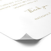 Natasha Unplugged Ceremony Gold Wedding Sign Poster (Hoek)