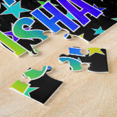 "NATASHA" Voornaam, geun "HAPPY BIRTHDAY" Legpuzzel (Zijkant)