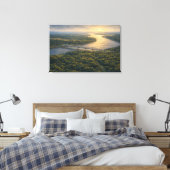 Natchez aan de rivier | Landschapskunst | Opgespan Canvas Afdruk (Insitu (Slaapkamer))