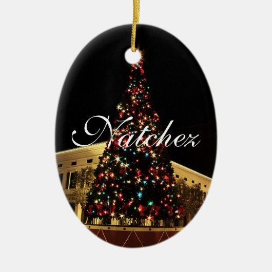 Natchez kerstboomversiering keramisch ornament (Voorkant)