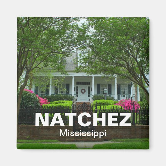 Natchez, Mississippi Antebellum vakantie souvenir Magneet (Voorkant)
