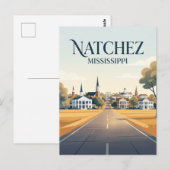 Natchez Mississippi Briefkaart (Voorkant / Achterkant)