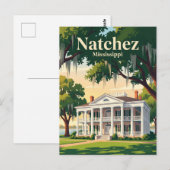 Natchez Mississippi Briefkaart (Voorkant / Achterkant)