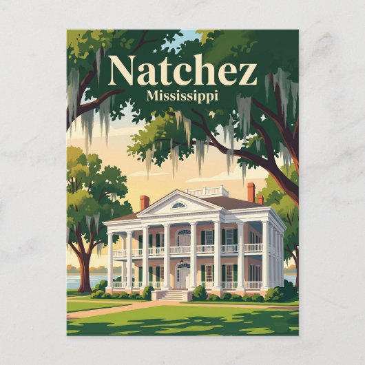 Natchez Mississippi Briefkaart (Voorkant)