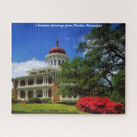 Natchez Mississippi.Kerstgroeten Legpuzzel (Horizontaal)