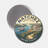 Natchez Mississippi Magneet (Voorkant / Achterkant)