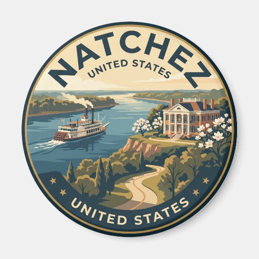 Natchez Mississippi Magneet (Voorkant)