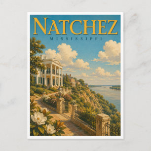 Natchez Mississippi Natchez Bluff GeoSaga Briefkaart