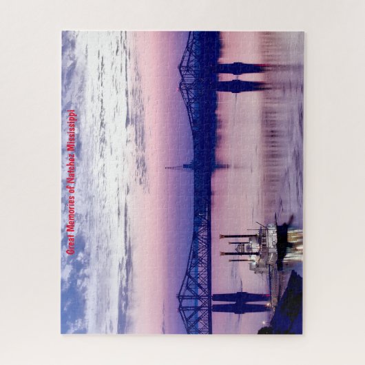 Natchez Mississippi Ribreedat. Jigzaag Puzzle Legpuzzel (Verticaal)
