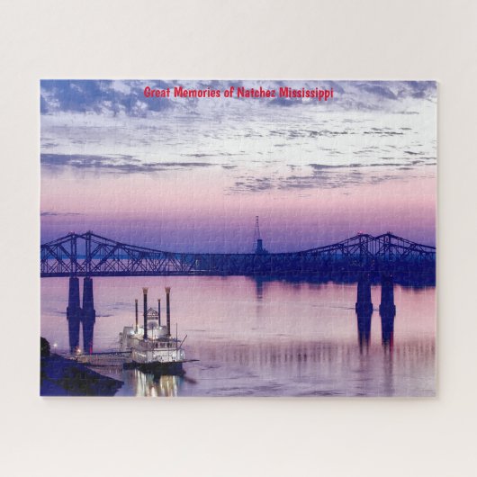 Natchez Mississippi Ribreedat. Jigzaag Puzzle Legpuzzel (Horizontaal)