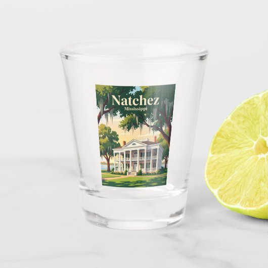 Natchez Mississippi Shot Glas (Voorkant)