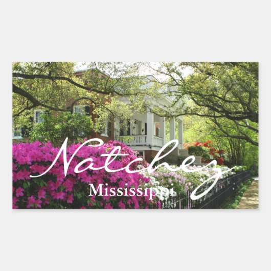 Natchez Mississippi Spring Rechthoekige Sticker (Voorkant)
