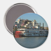 Natchez River Boat in New Orleans Magnet (Voorkant / Achterkant)