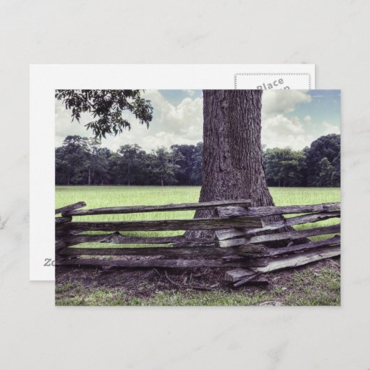 Natchez Split Rail Fence Briefkaart (Voorkant / Achterkant)