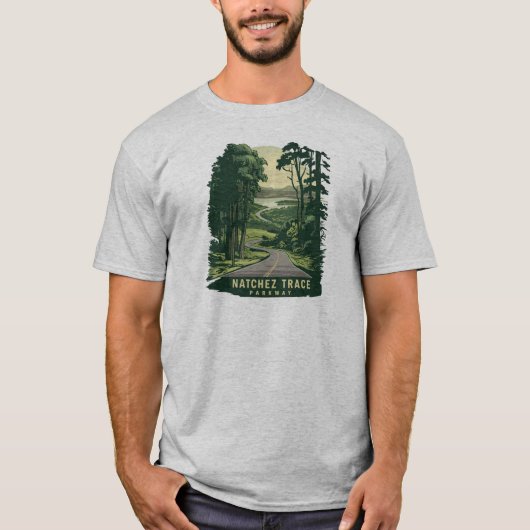 Natchez Trace Parkway Mississippi Forest T-shirt (Voorkant)