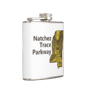 Natchez Trace Parkway Mississippi Kaart Heupfles (Rechts)