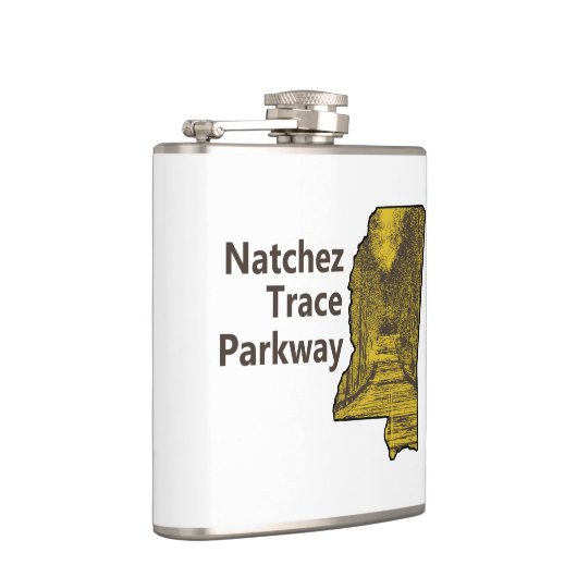 Natchez Trace Parkway Mississippi Kaart Heupfles (Rechts)
