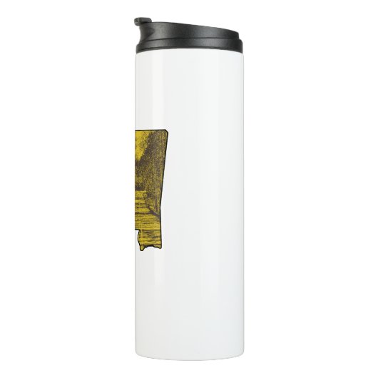 Natchez Trace Parkway Mississippi Kaart Thermosbeker (Geroteerd rechts)