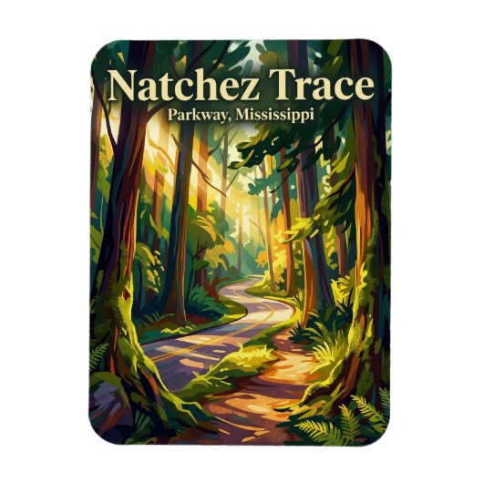 Natchez Trace Parkway Mississippi Magneet (Verticaal)