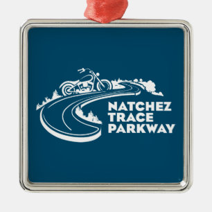 Natchez Trace Parkway Motorcycle Metalen Ornament
