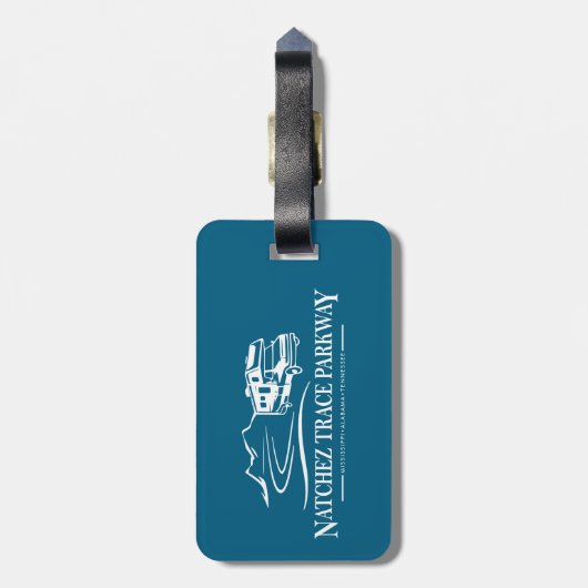 Natchez Trace Parkway Recreatievoertuig Bagagelabel (Achterkant verticaal)