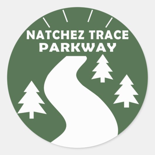 Natchez Trace Parkway Ronde Sticker (Voorkant)