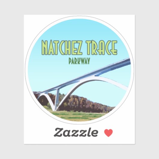 Natchez Trace Parkway Tennessee Mississippi Sticker (Vel)