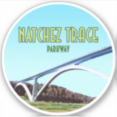 Natchez Trace Parkway Tennessee Mississippi Sticker (Voorkant)