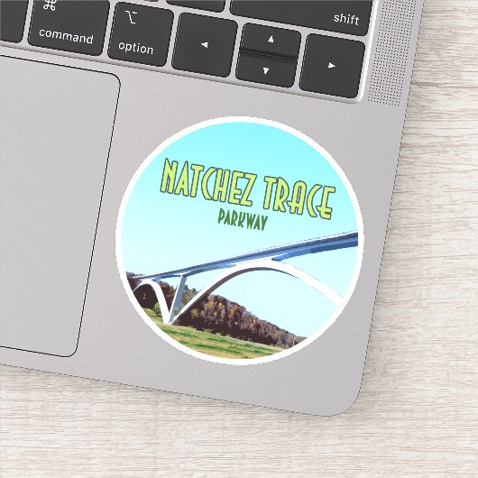 Natchez Trace Parkway Tennessee Mississippi Sticker (Detail)
