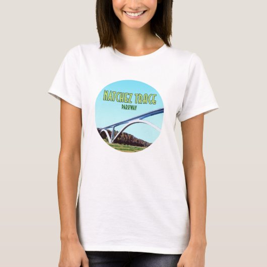 Natchez Trace Parkway Tennessee Mississippi T-shirt (Voorkant)