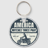 Natchez Trace Road Mississippi Tennessee motorfiet Sleutelhanger (Voorkant)