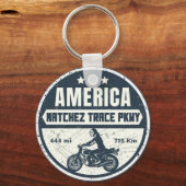 Natchez Trace Road Mississippi Tennessee motorfiet Sleutelhanger (Voorkant)