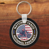 Natchez Trace Road Mississippi Tennessee motorfiet Sleutelhanger (Voorkant)