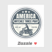 Natchez Trace Road Mississippi Tennessee motorfiet Sticker (Vel)