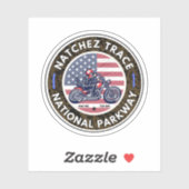 Natchez Trace Road Mississippi Tennessee motorfiet Sticker (Vel)