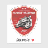 Natchez Trace Road Mississippi Tennessee motorfiet Sticker (Vel)