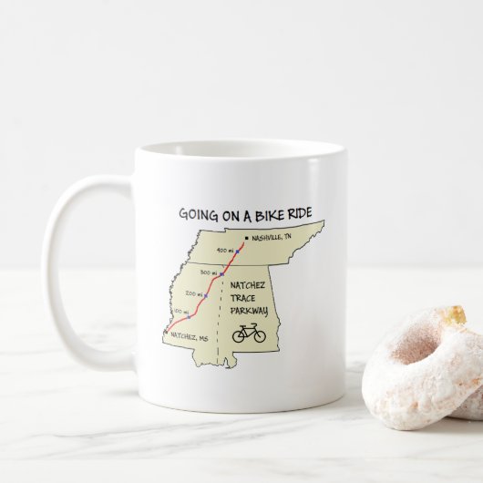 Natchez Trace Route Koffee Mok (Met donut)