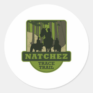 Natchez Trace Trail - Paardrijden Ronde Sticker