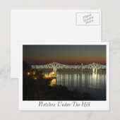 Natchez under-The-Hill & Bridge Briefkaart (Voorkant / Achterkant)
