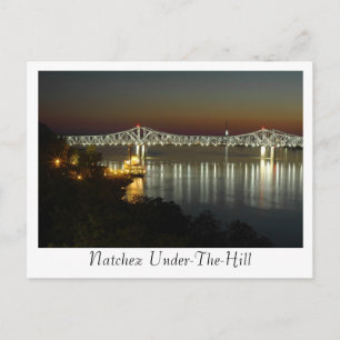 Natchez under-The-Hill & Bridge Briefkaart