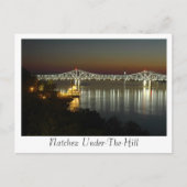 Natchez under-The-Hill & Bridge Briefkaart (Voorkant)